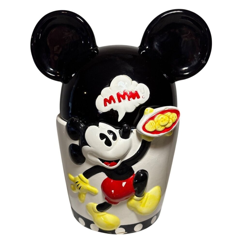 Vintage Danaware Walt Disney Mickey Mouse Cookie Jar Biscuit Container Canister